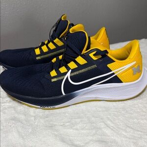 Nike Air zoom Pegasus 38 Dark Blue and Yellow Running Shoes